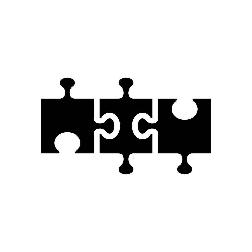 puzzel bedrijf oplossing glyph icoon vector illustratie