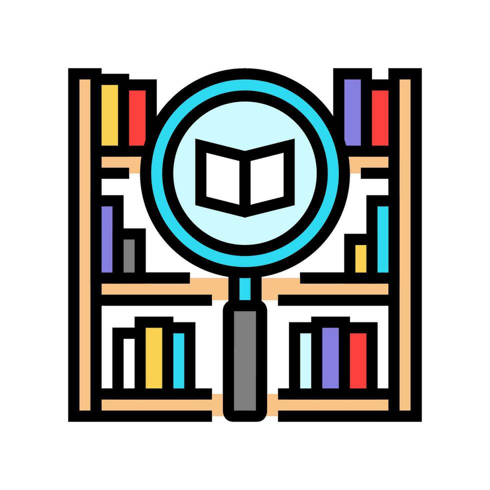 bibliotheek Onderzoek college leraar kleur icoon vector illustratie