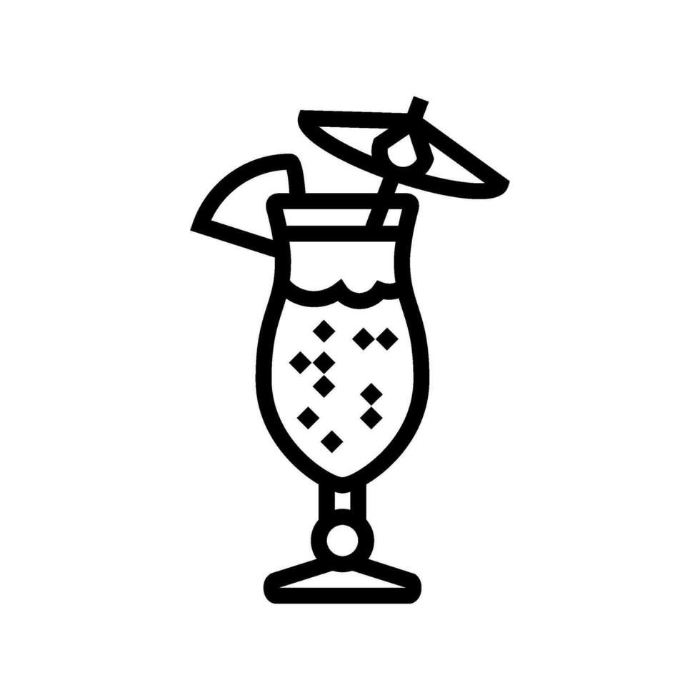 cocktails disco partij lijn icoon vector illustratie