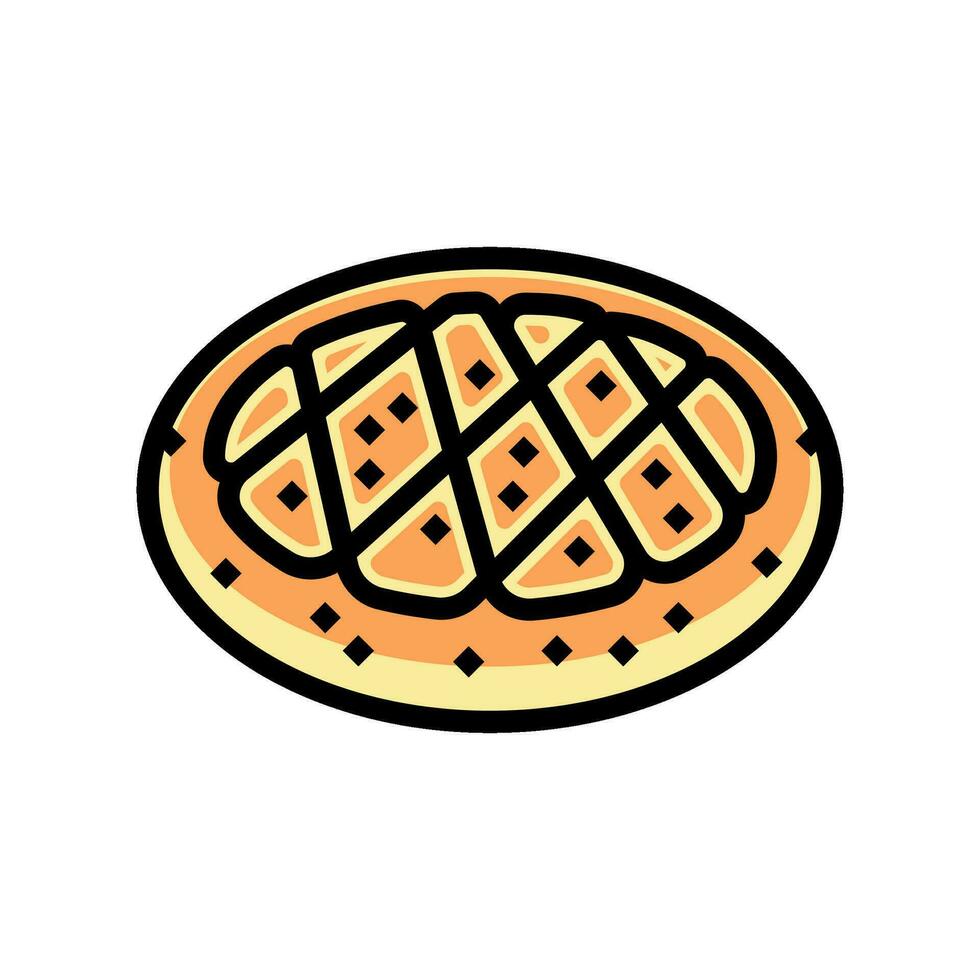 pita brood Turks keuken kleur icoon vector illustratie