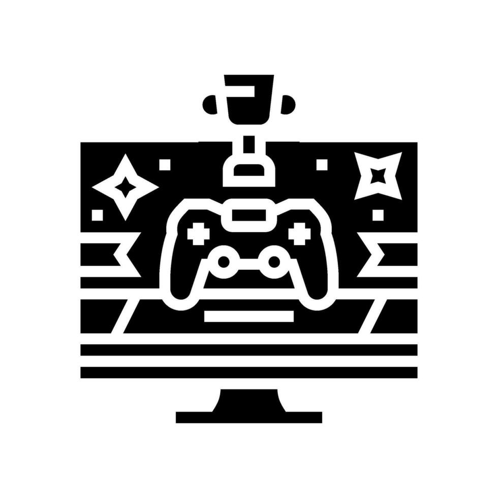 prijzen spel ontwikkeling glyph icoon vector illustratie