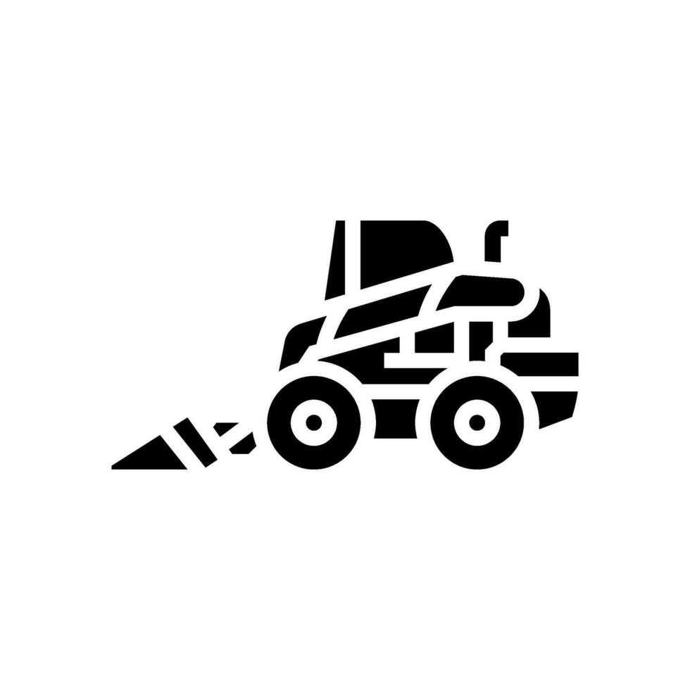 slip sturen bouw voertuig glyph icoon vector illustratie