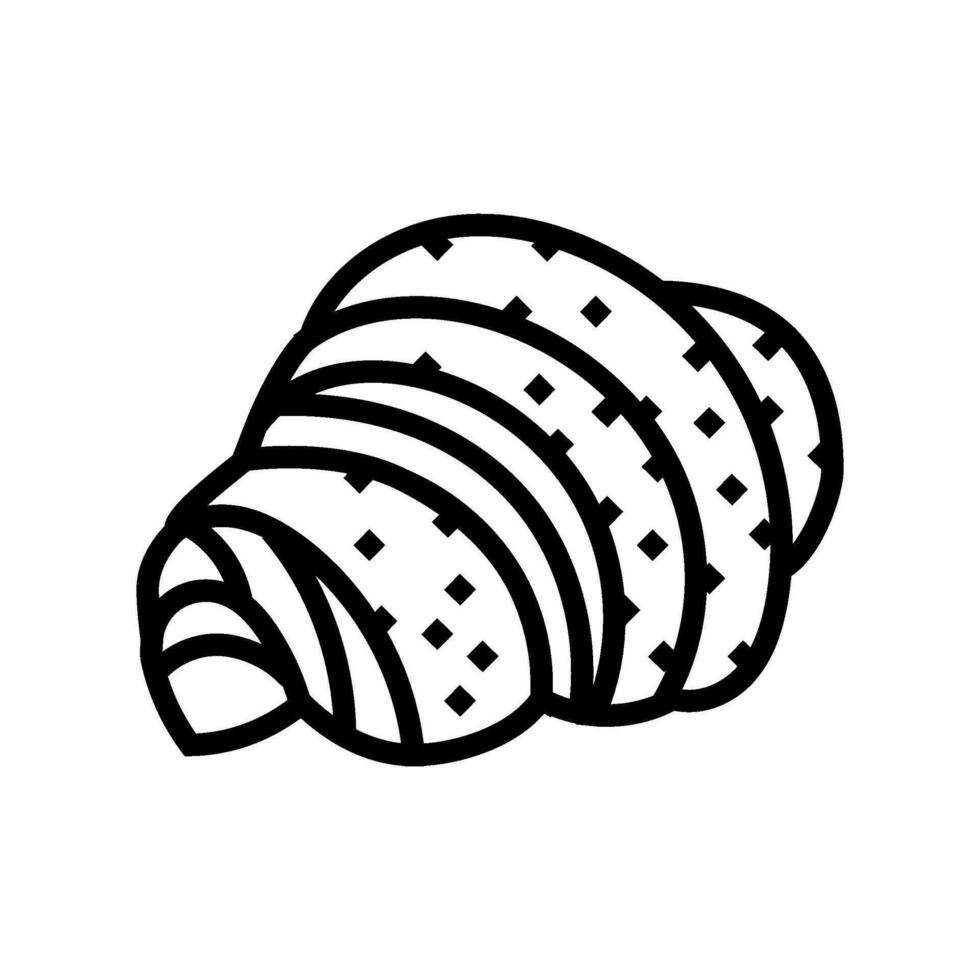 croissant Frans keuken lijn icoon vector illustratie