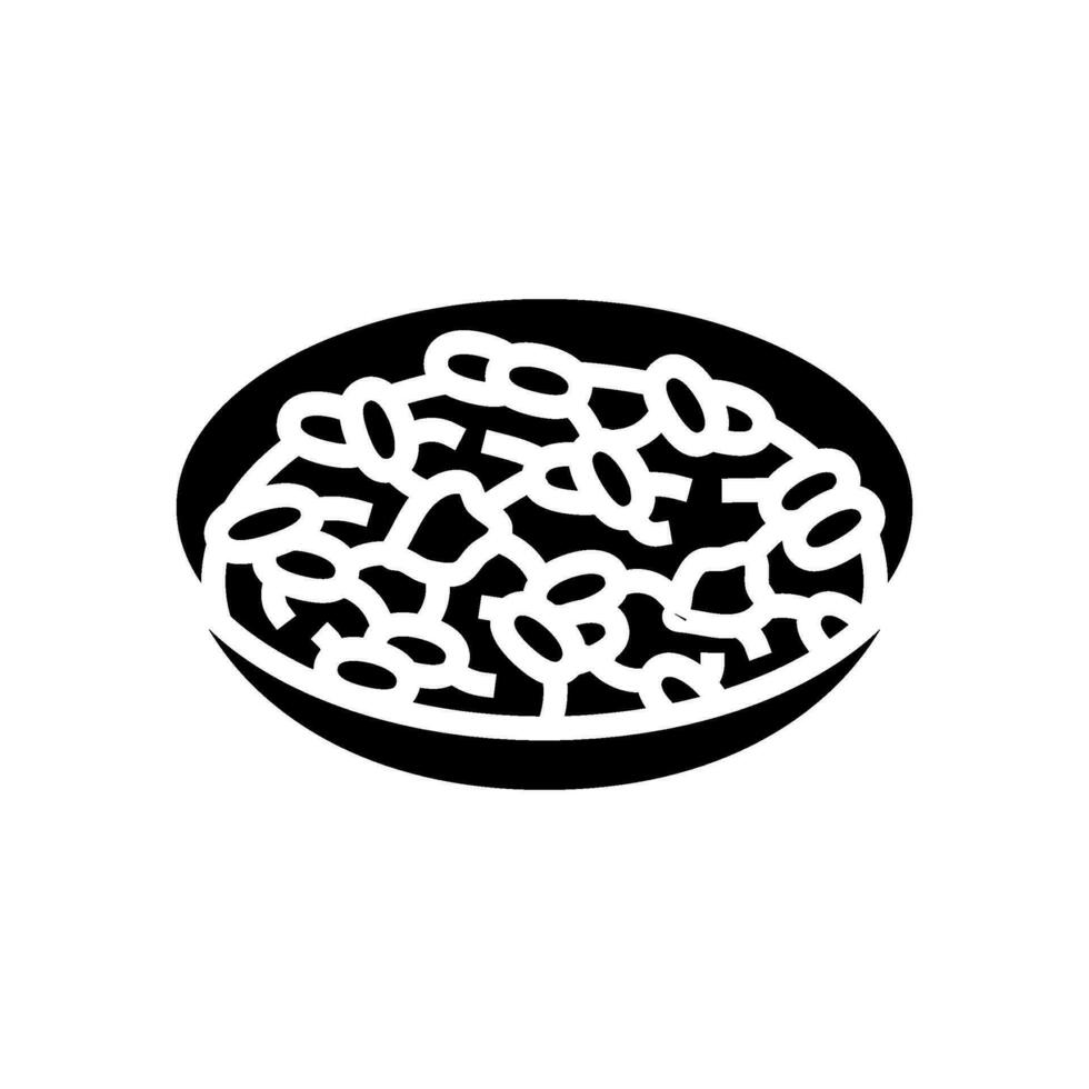 Grieks salade keuken glyph icoon vector illustratie