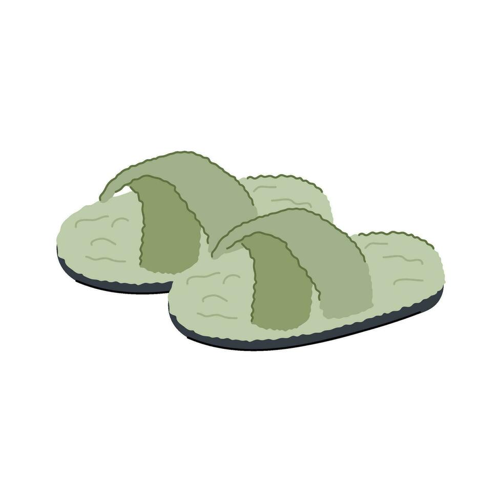 slaper Dames slippers tekenfilm vector illustratie