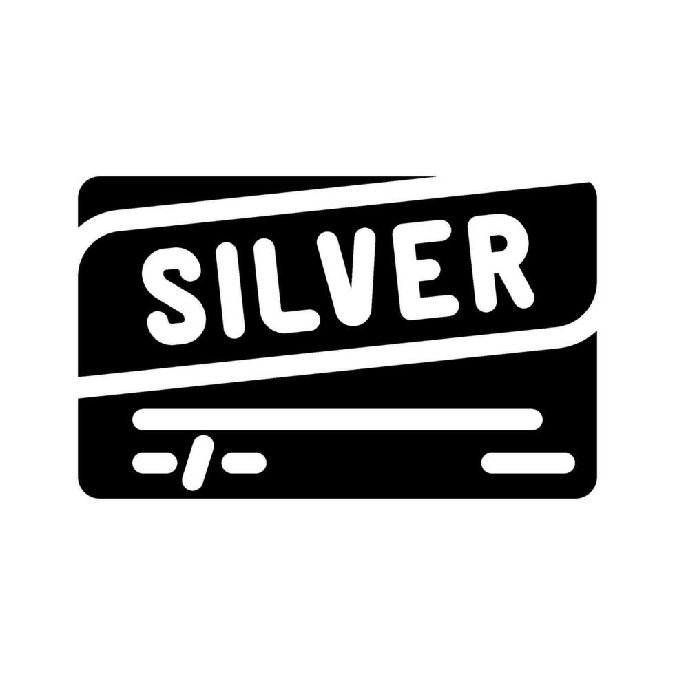 zilver credit kaart glyph icoon vector illustratie