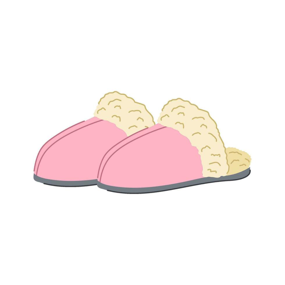 vrouw Dames slippers tekenfilm vector illustratie