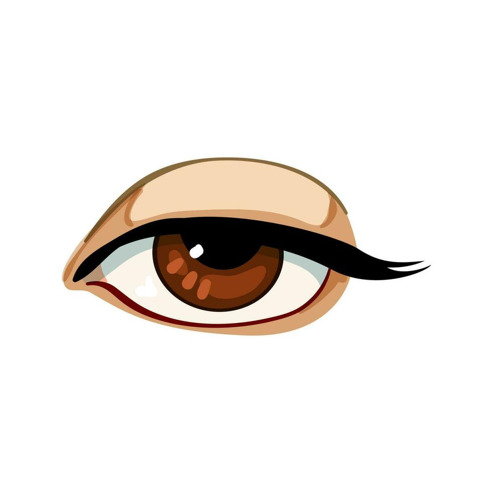 visie oog tekenfilm vector illustratie