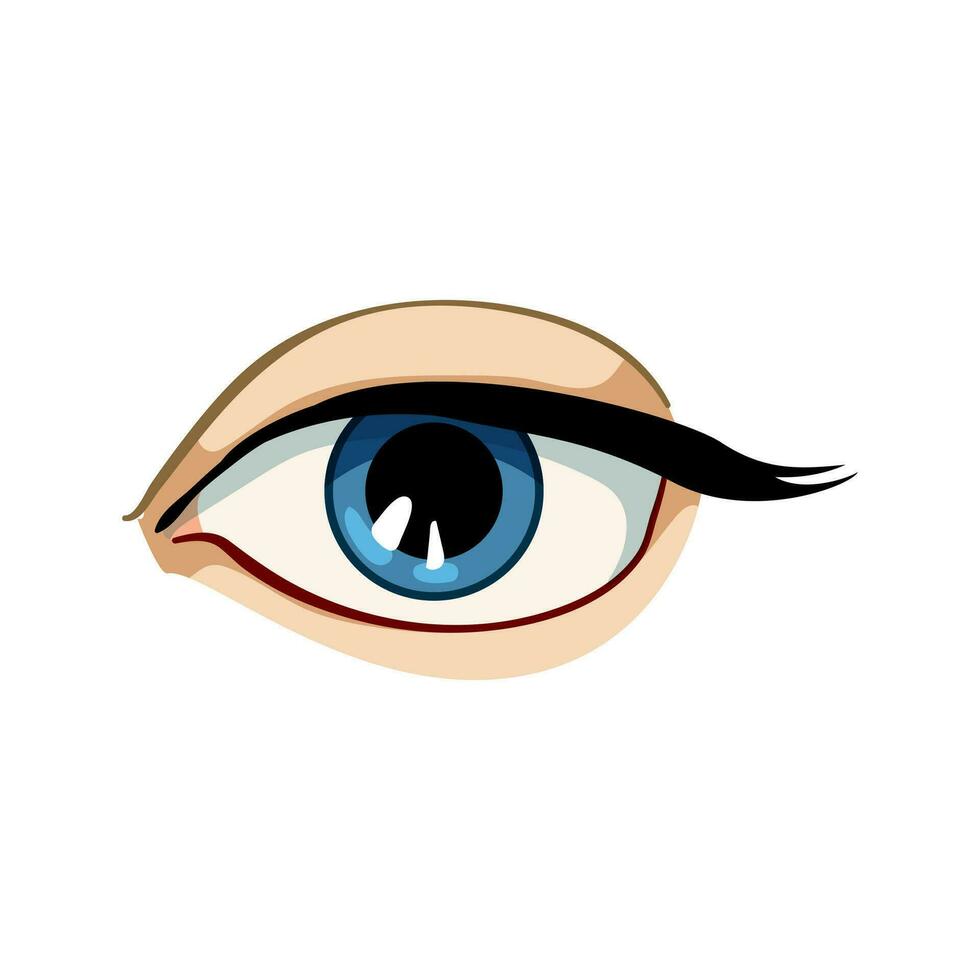 gezichtsvermogen oog tekenfilm vector illustratie