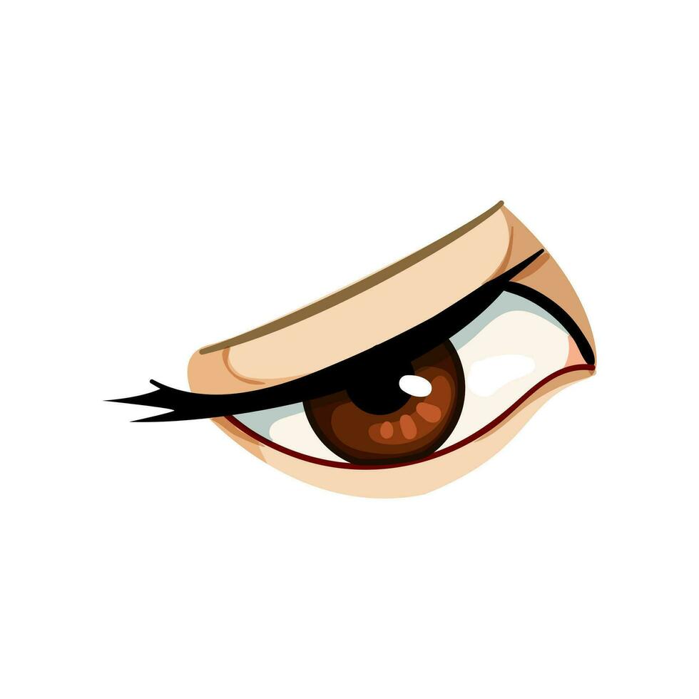 zicht oog tekenfilm vector illustratie