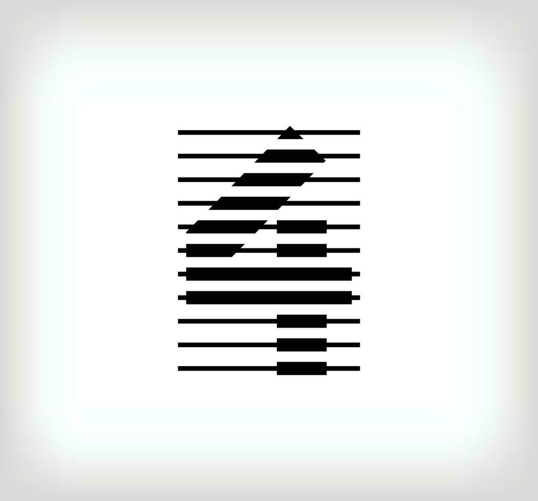 aantal 4 scannen lijn logo icoon ontwerp, vector illustratie. de aantal 4 gevormd door de combinatie van lijnen. creatief vlak ontwerp stijl.