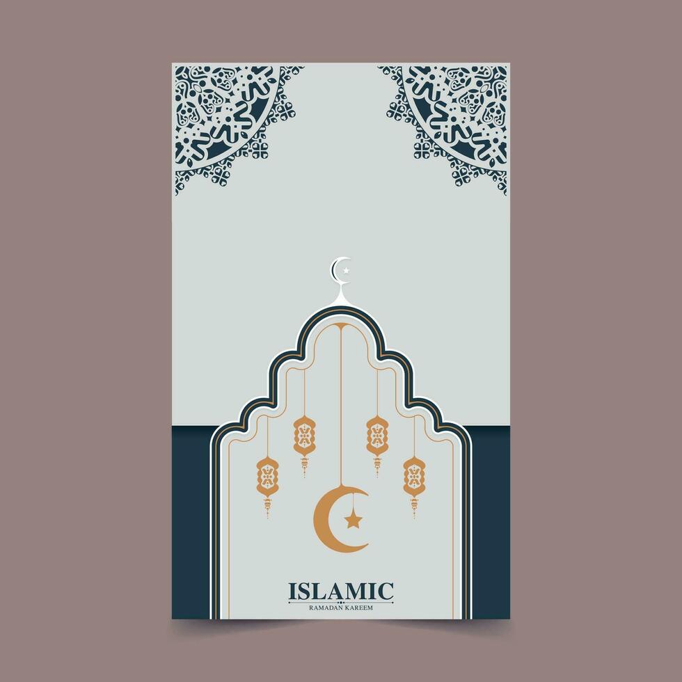 Islamitisch Ramadan kareem kaart ontwerp vector