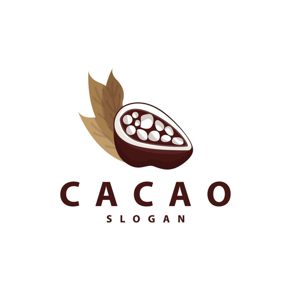 cacao Boon logo, premie ontwerp wijnoogst retro oud vers biologisch tuin fabriek zaad gemakkelijk minimalistische vector