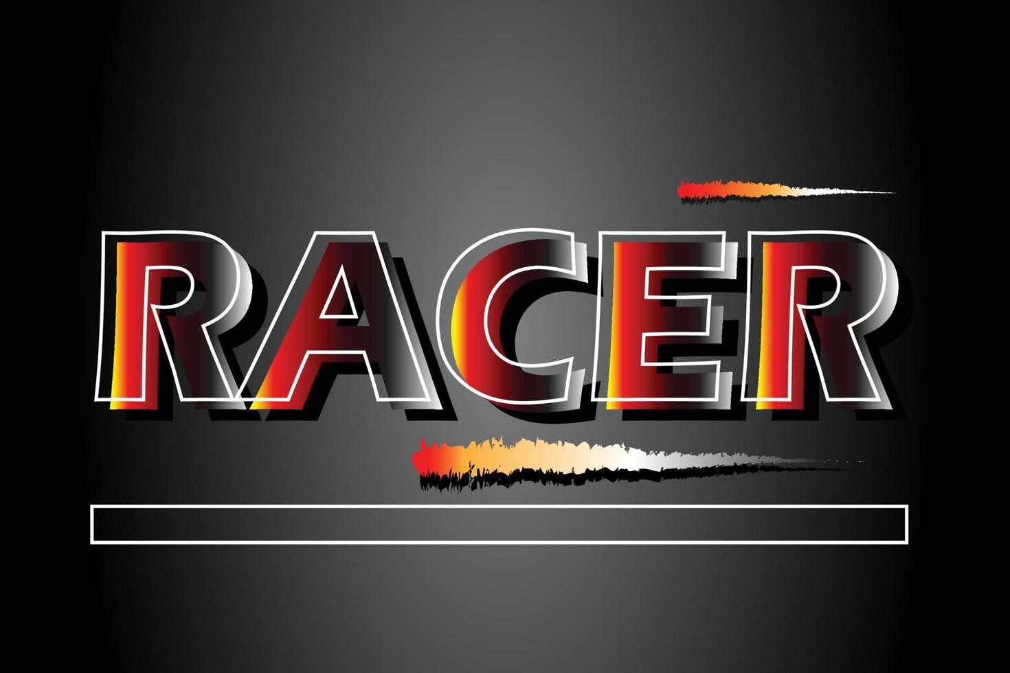 coole racer, motortypografie vector