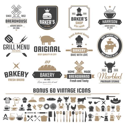 Vintage Retro Vector Labels voor banner