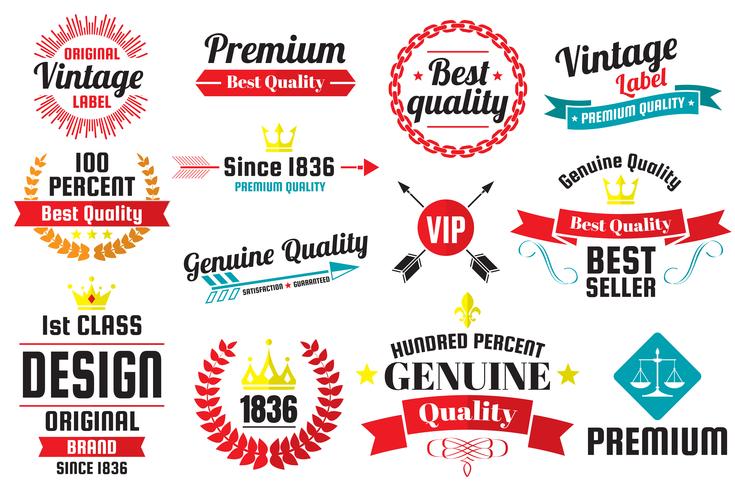 Vintage Retro Vector Labels voor banner