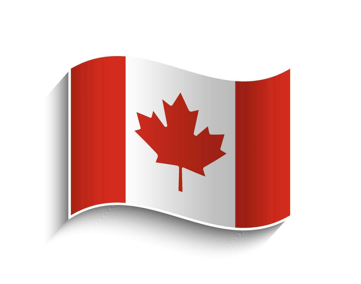 vector Canada golvend vlag icoon