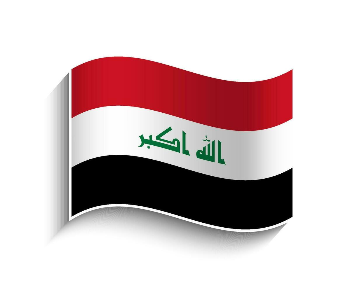 vector Irak golvend vlag icoon