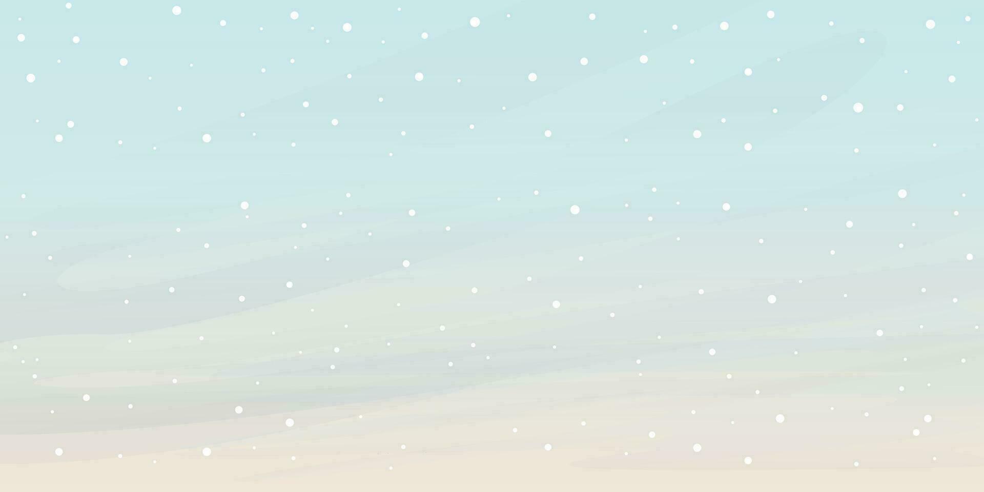 sneeuwval met vanille lucht achtergrond vector illustratie.