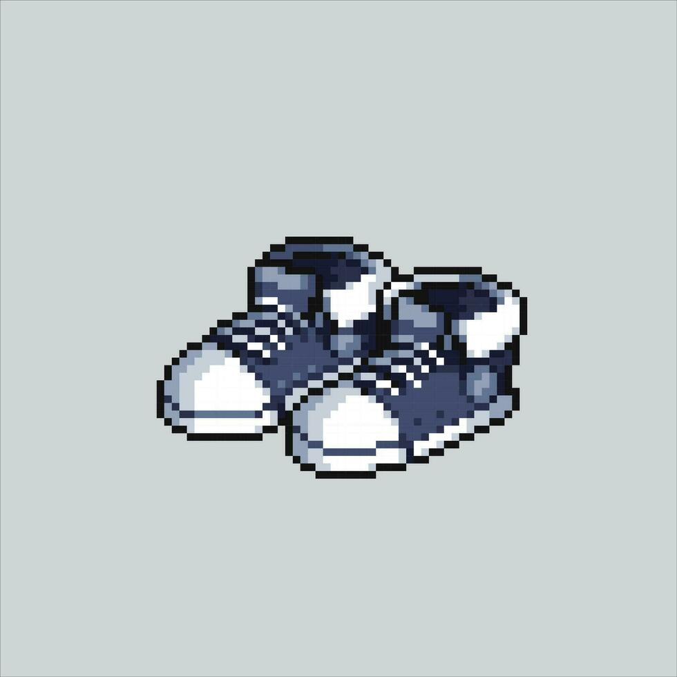 pixel kunst illustratie schoenen. korrelig schoenen. school- schoenen korrelig voor de pixel kunst spel en icoon voor website en video spel. oud school- retro. vector