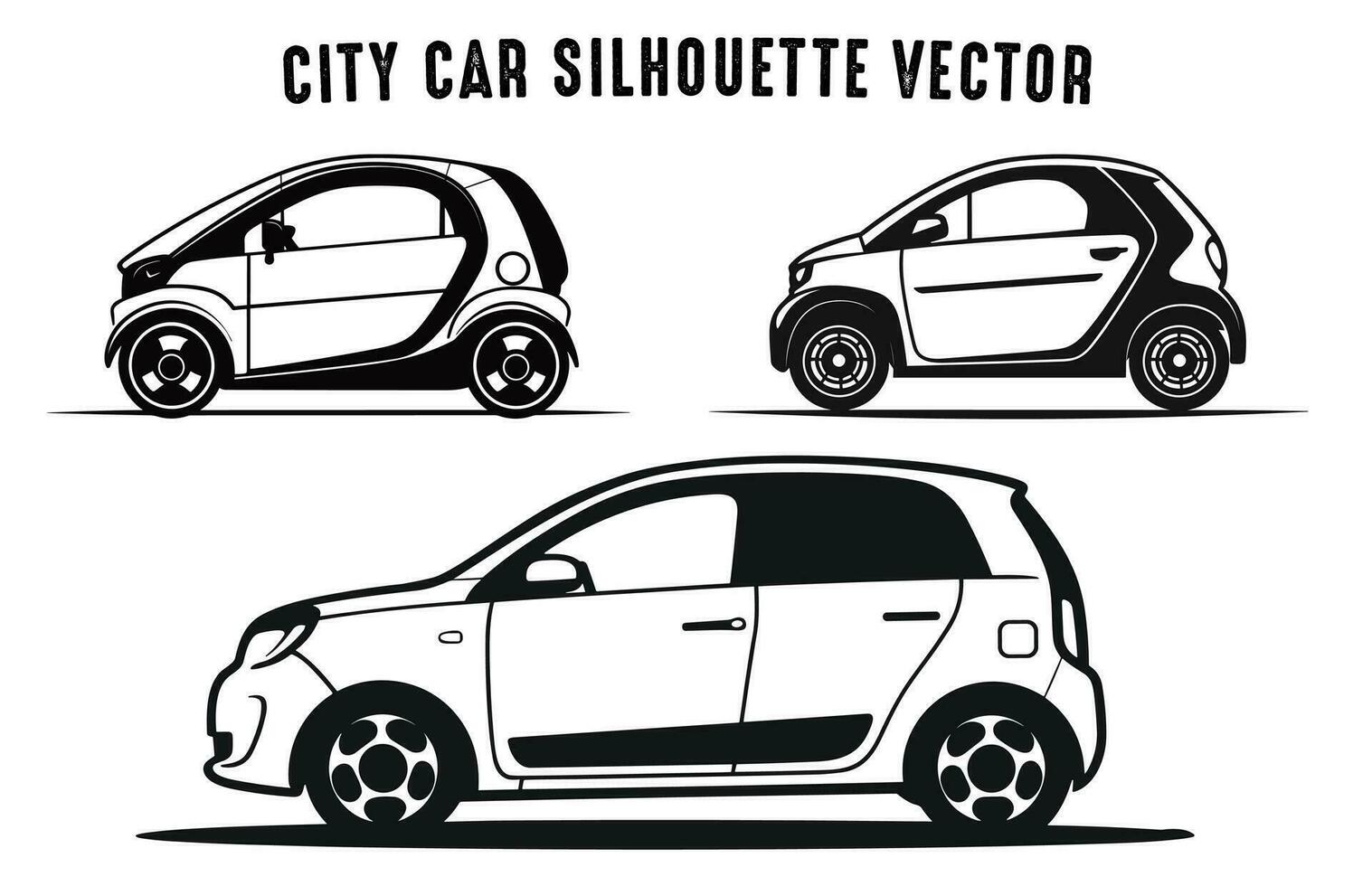 stad auto schets vector silhouet geïsoleerd Aan een wit achtergrond