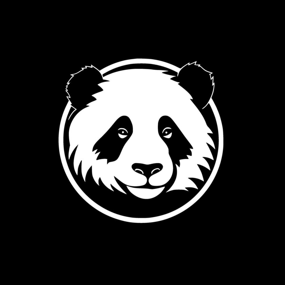 panda - minimalistische en vlak logo - vector illustratie