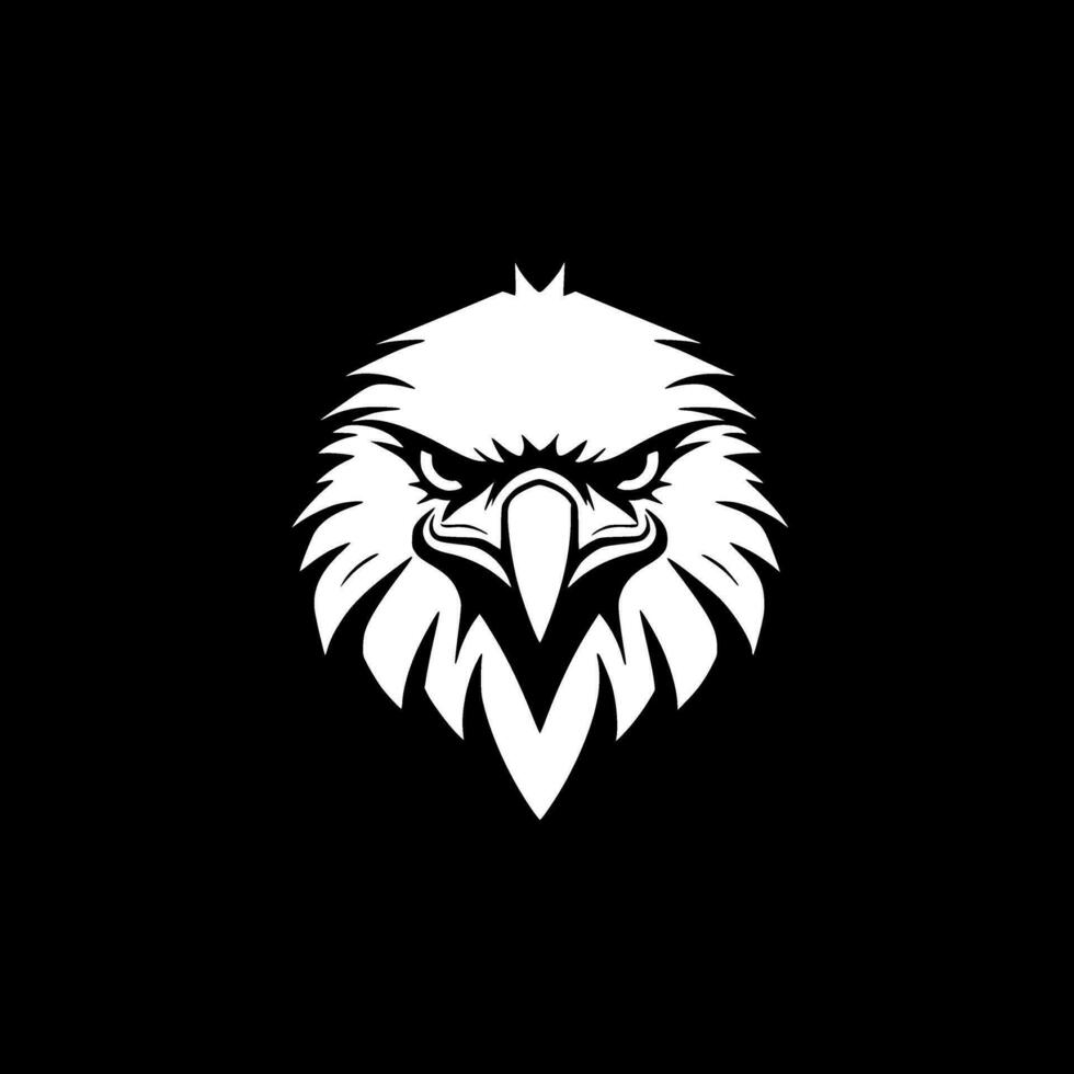 adelaar - zwart en wit geïsoleerd icoon - vector illustratie
