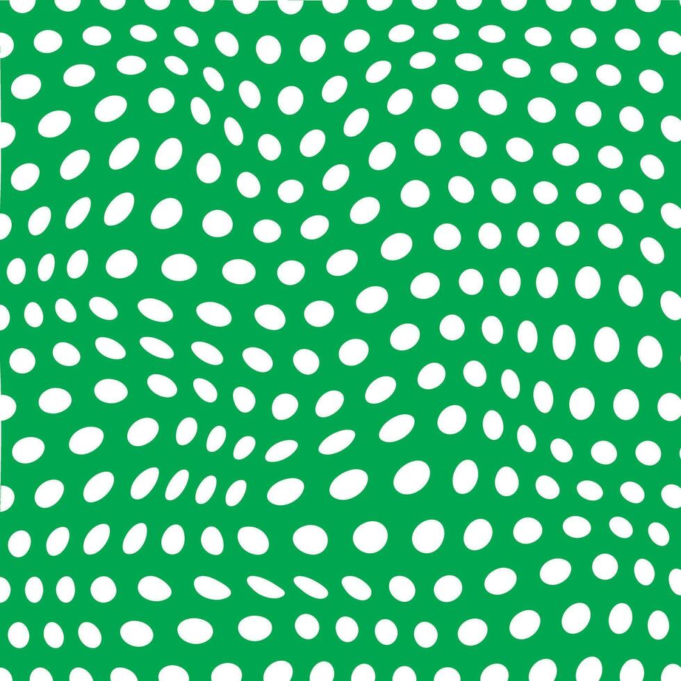 modern gemakkelijk abstract wit kleur polka punt golvend vervormen patroon Aan groen kleur achtergrond vector