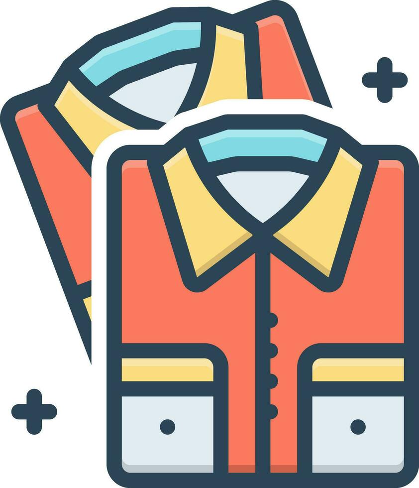 kleur icoon voor overhemden vector