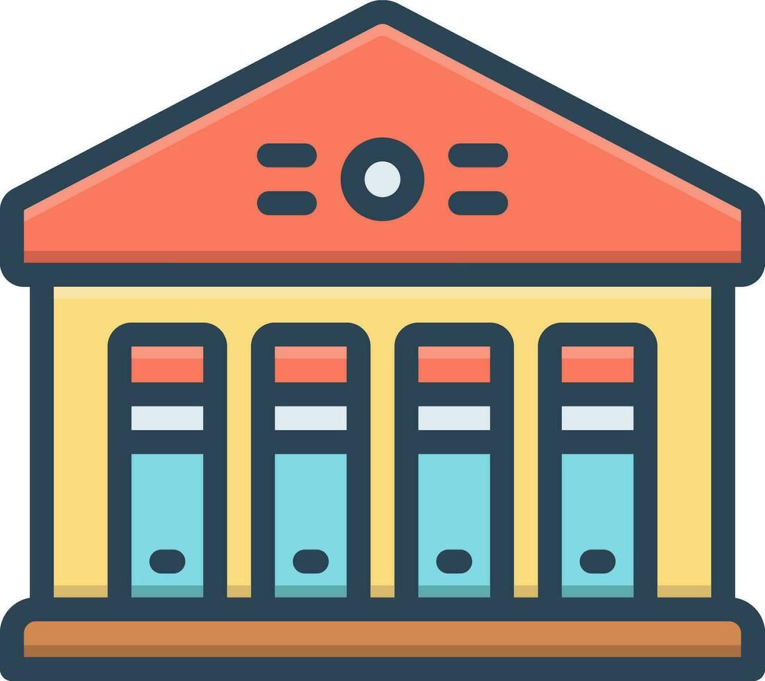 kleur icoon voor bibliotheken vector