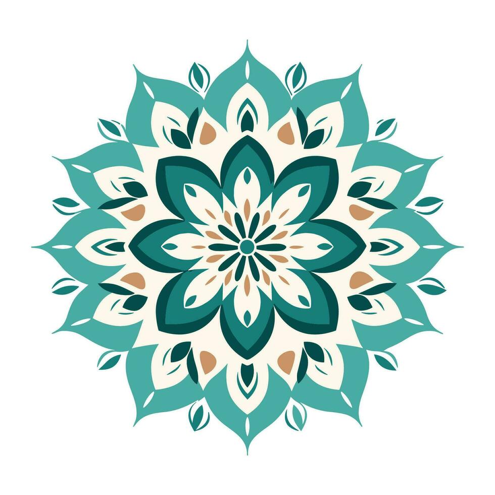 bloem mandala patroon vector geïsoleerd Aan een wit achtergrond, abstract kleurrijk patroon mandala