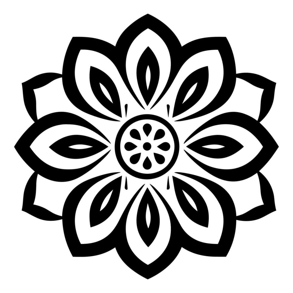 circulaire etnisch mandala vector vrij, abstract schets bloemen mandala