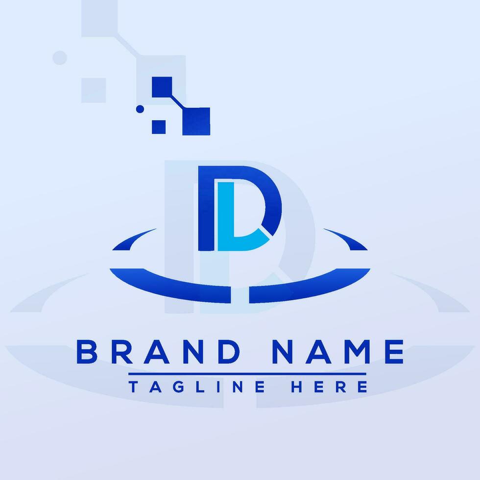 brief dl blauw professioneel logo voor allemaal soorten van bedrijf vector