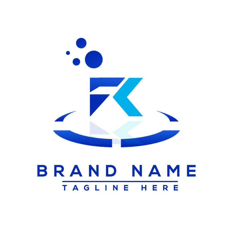 brief fk blauw professioneel logo voor allemaal soorten van bedrijf vector