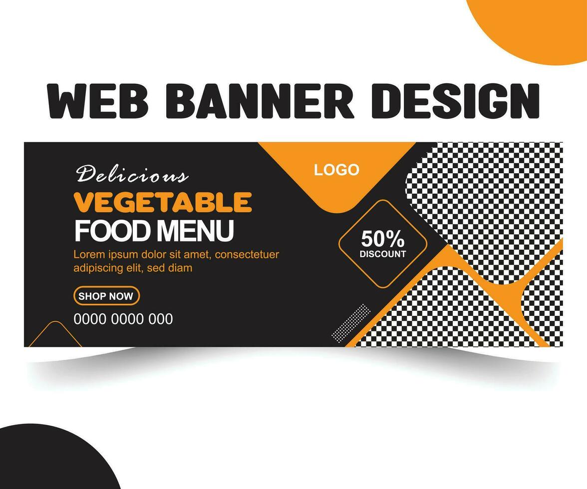 voedsel banier menu en restaurant sociaal media web banier sjabloon ontwerp vector