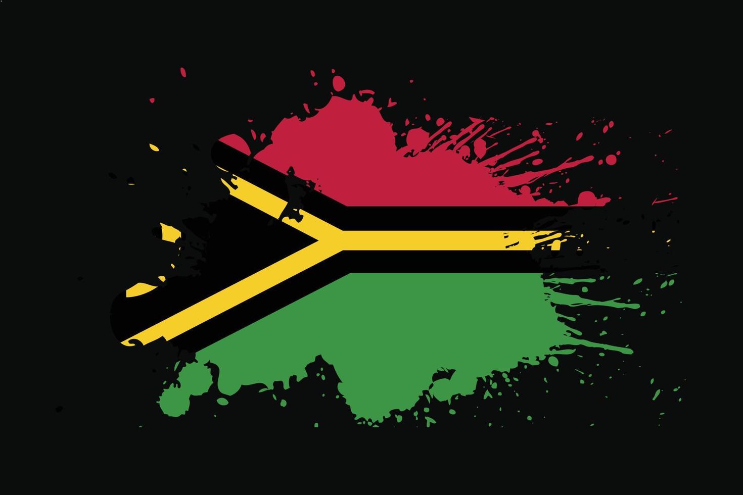 vlag van vanuatu met ontwerp met grunge-effect vector