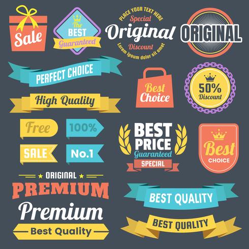 Vintage Retro Vector Logo voor banner