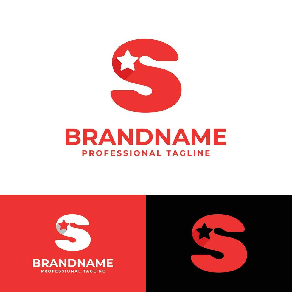 brief s ster logo, geschikt voor bedrijf verwant naar ster met s voorletter. vector