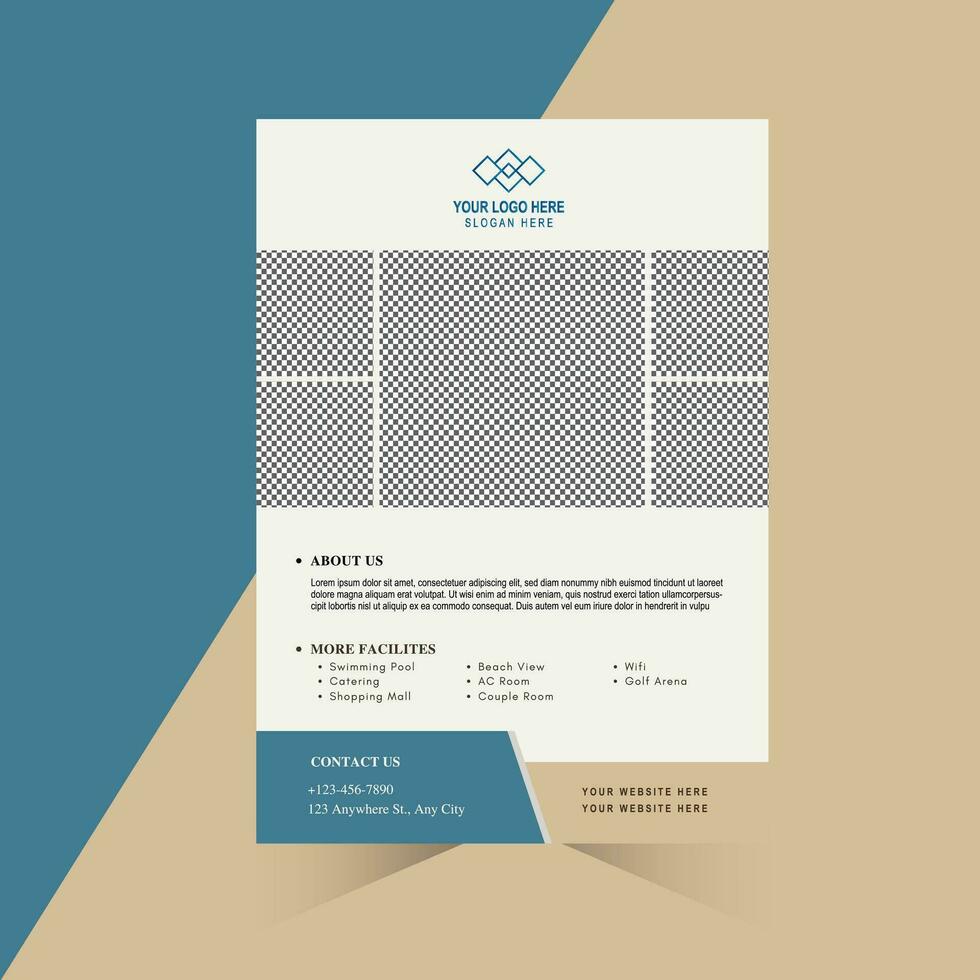 room minimalistische Open huis folder vector