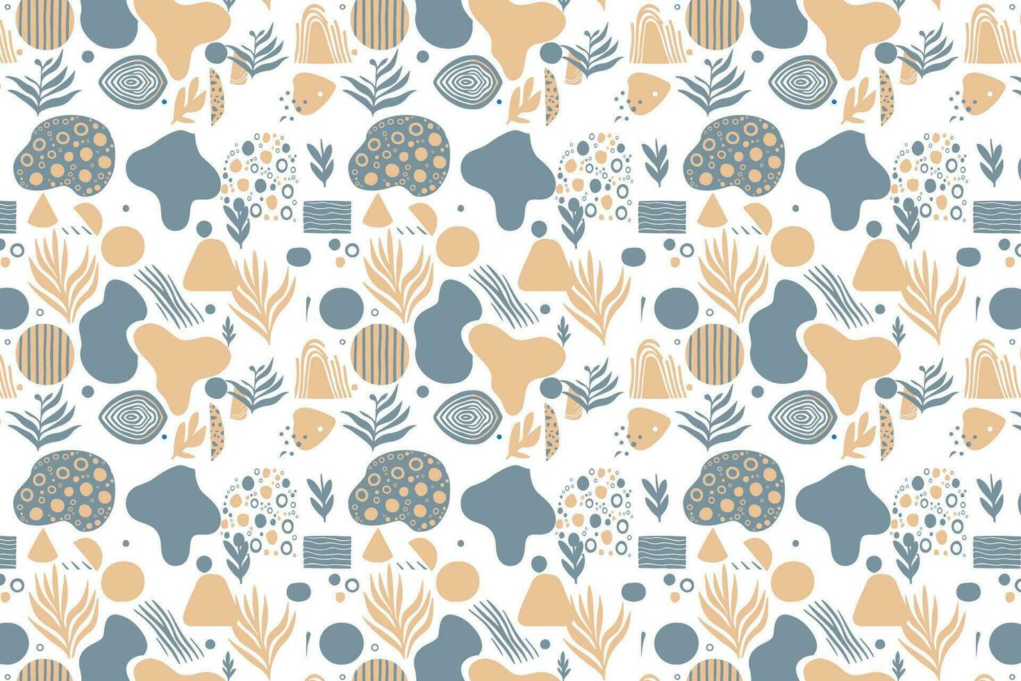 abstract bloemen patroon natuur kunst biologisch vorm hand- getrokken ontwerp in pastel kleuren minimaal modern Hoes sjabloon vector