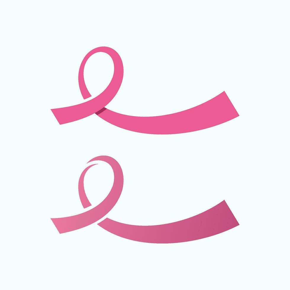 borst kanker bewustzijn logo ontwerp. illustratie icoon vector