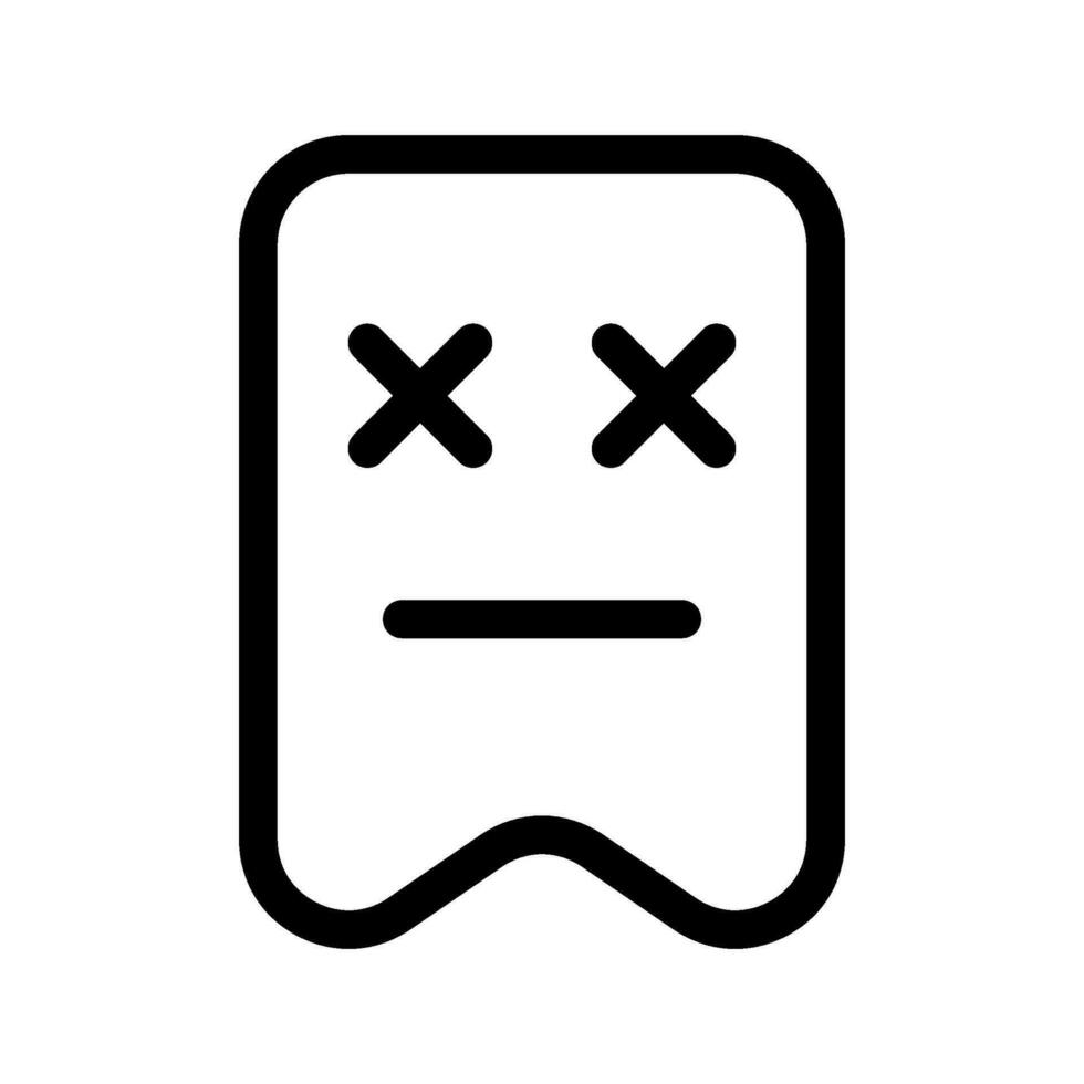 Nee bladwijzer icoon vector symbool ontwerp illustratie