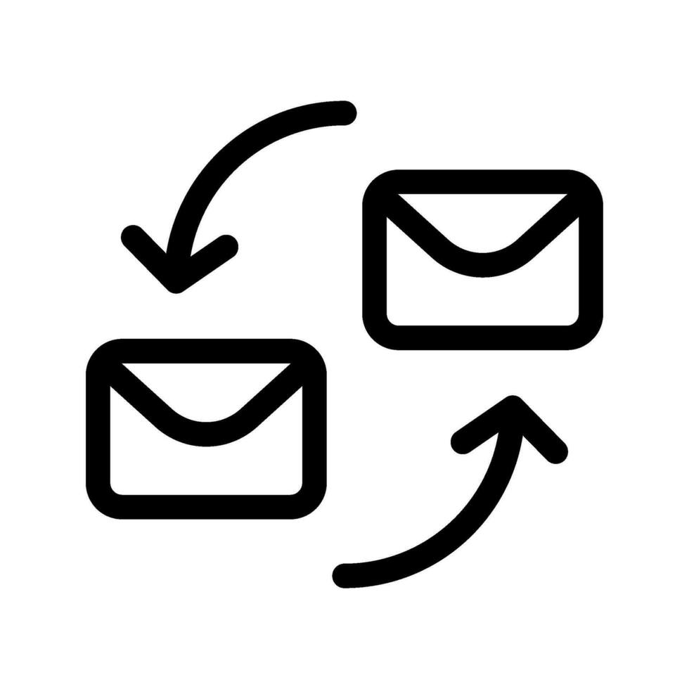 synchroniseren e-mail icoon vector symbool ontwerp illustratie