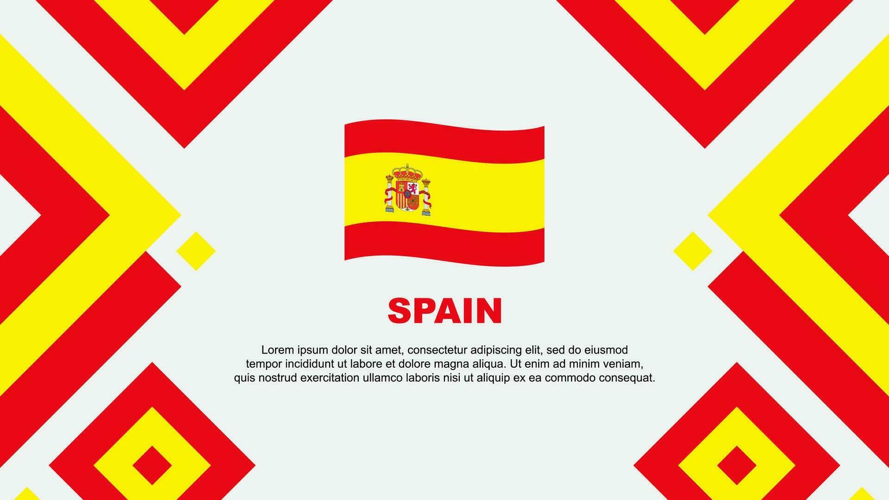 Spanje vlag abstract achtergrond ontwerp sjabloon. Spanje onafhankelijkheid dag banier behang vector illustratie. Spanje sjabloon