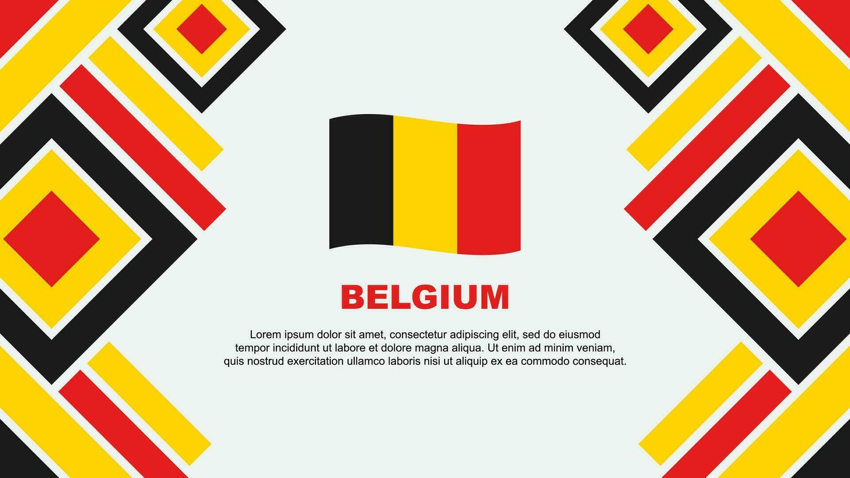 belgie vlag abstract achtergrond ontwerp sjabloon. belgie onafhankelijkheid dag banier behang vector illustratie. belgie
