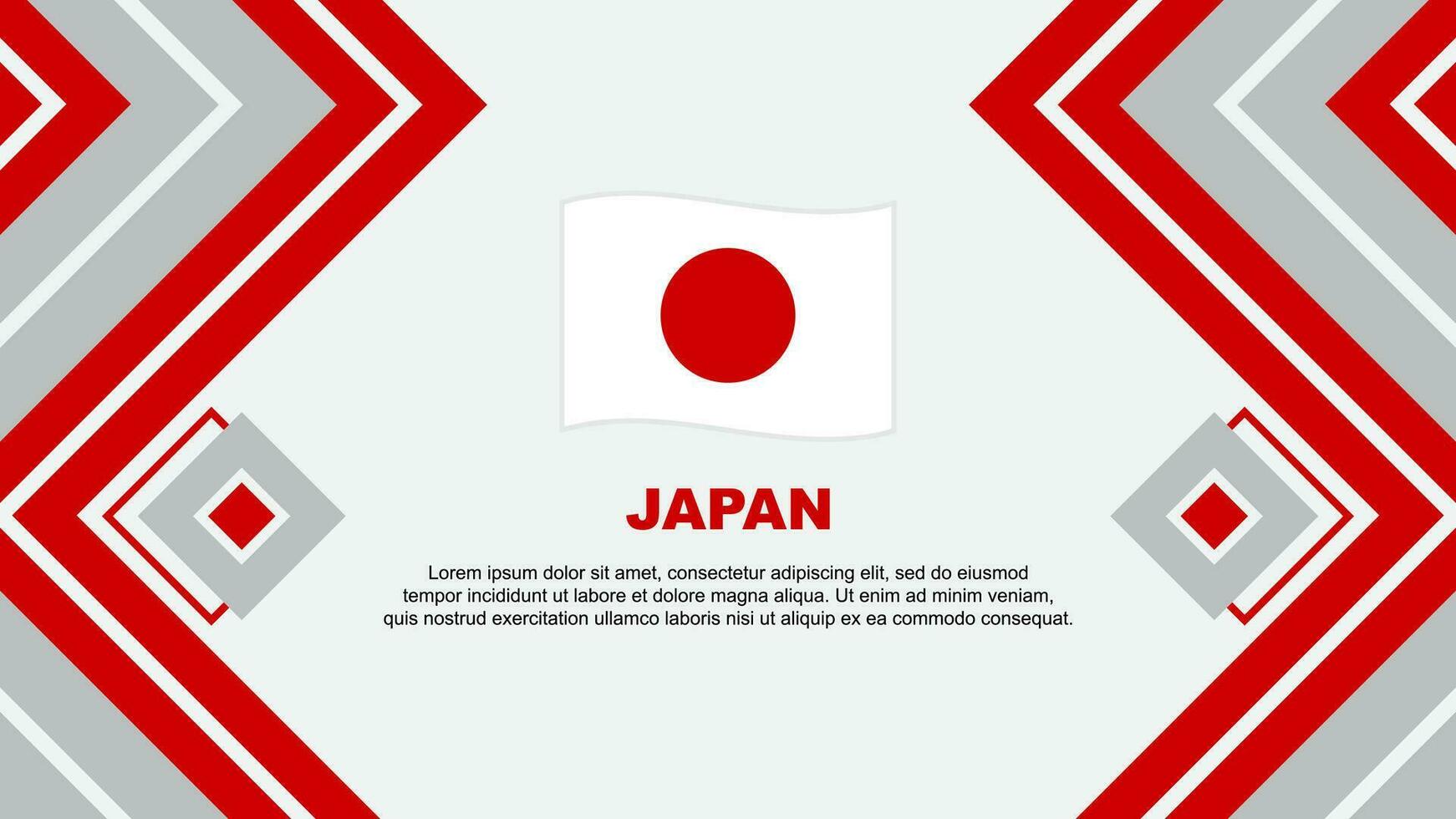 Japan vlag abstract achtergrond ontwerp sjabloon. Japan onafhankelijkheid dag banier behang vector illustratie. Japan ontwerp