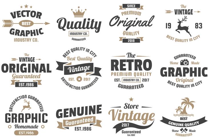 Vintage Retro Vector Labels voor banner