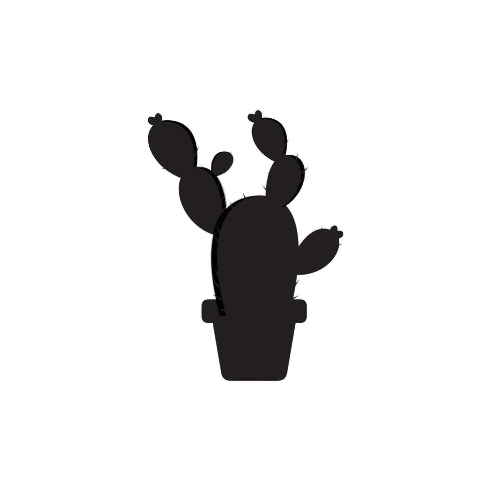 cactus icoon vector logo symbool woestijn bloem botanica fabriek tuin zomer tropisch illustratie tekening silhouet icoon