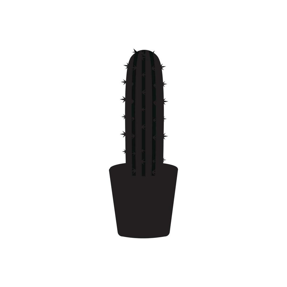 cactus icoon vector logo symbool woestijn bloem botanica fabriek tuin zomer tropisch illustratie tekening silhouet icoon