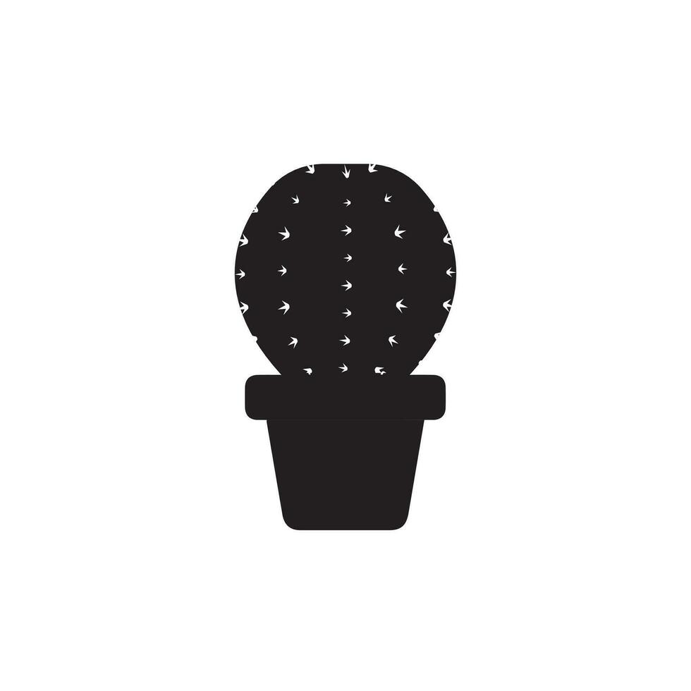 cactus icoon vector logo symbool woestijn bloem botanica fabriek tuin zomer tropisch illustratie tekening silhouet icoon